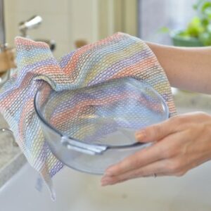 Full Circle Tidy 100% Organic Cotton Dish Cloths, Set of 3, Multicolored