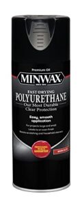 minwax fast drying polyurethane spray, protective wood finish, clear gloss, 11.5 oz. aerosol can