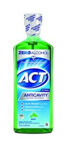 act anticavity fluoride mouthwash, mint, alcohol free, 18-ounce bottle (pack of 6)