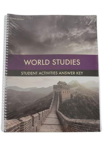 BJU Press World Studies Student Activity Manual Answer Key, 4th Edition, Grade 7