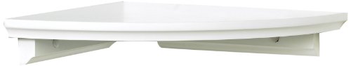 InPlace Shelving 0199020 W x 10 in D x 1.88 in H, White Corner Shelf Kit