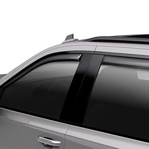 Auto Ventshade [AVS] Ventvisor / Rain Guards | Outside Mount | Smoke, 4 pc | 94251 | Fits 2008 - 2016 Chrysler Town & Country, 2008 - 2020 Dodge Grand Caravan