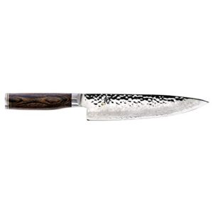shun chef’s knife cutlery premier, 8 inch, brown