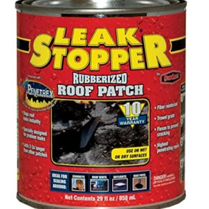 Leak Stopper Rubber Flexx Liquid Rubber Coating - Seal & Waterproof Protection – for Boats, Roof, Tents, Machinery, Buildings, Interior, Exterior – 1 Quart Black