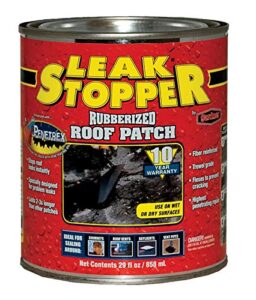 leak stopper rubber flexx liquid rubber coating – seal & waterproof protection – for boats, roof, tents, machinery, buildings, interior, exterior – 1 quart black