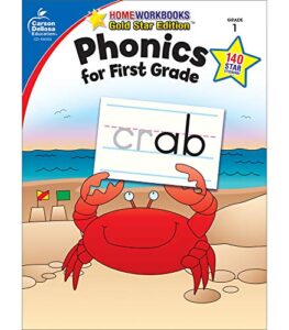 carson dellosa phonics for first grade workbook―writing practice, tracing letters, writing words with incentive chart and motivational stickers (64 pgs) (home workbooks)