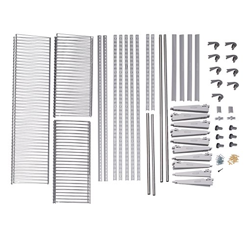Rubbermaid Configurations Deluxe Closet Kit, Titanium, 4-8 Ft., Wire Shelving Kit with Expandable Shelving and Telescoping Rods, Custom Closet Organization  System, Easy Installation