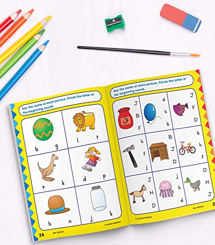 Carson Dellosa Beginning Reading Workbook―Kindergarten Early Reader Phonics Practice With Stickers, Incentive Chart, Puzzles, Coloring Activities (64 pgs) (Home Workbooks)