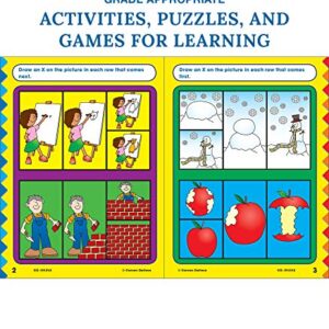 Carson Dellosa Beginning Reading Workbook―Kindergarten Early Reader Phonics Practice With Stickers, Incentive Chart, Puzzles, Coloring Activities (64 pgs) (Home Workbooks)