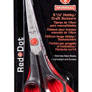 Mundial Red Dot Hobby & Craft Scissors 5.5"