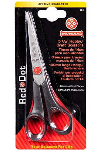 Mundial Red Dot Hobby & Craft Scissors 5.5"