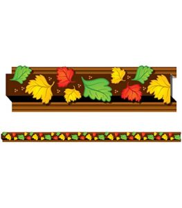 carson dellosa – autumn leaves pop-its straight borders, 3d fall classroom décor, 8 strips