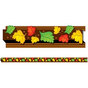 Carson Dellosa – Autumn Leaves Pop-Its Straight Borders, 3D Fall Classroom Décor, 8 Strips