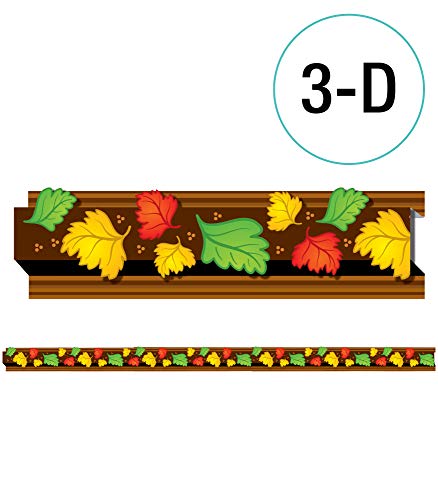 Carson Dellosa – Autumn Leaves Pop-Its Straight Borders, 3D Fall Classroom Décor, 8 Strips