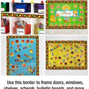 Carson Dellosa – Autumn Leaves Pop-Its Straight Borders, 3D Fall Classroom Décor, 8 Strips