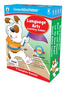 carson dellosa education language arts learning games, grade k