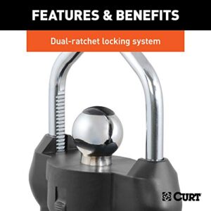 CURT 23179 Ballistic-Grade Nylon Universal Trailer Tongue Lock