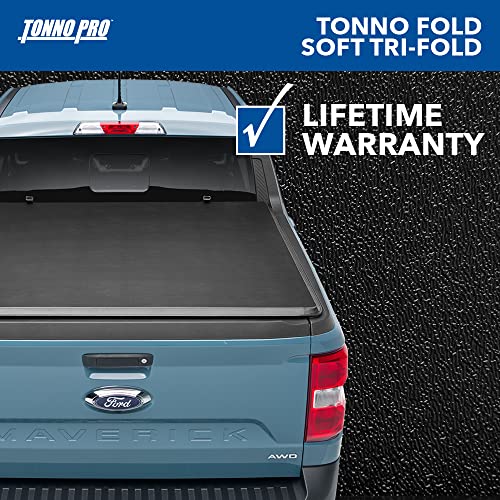 Tonno Pro Tonno Fold, Soft Folding Truck Bed Tonneau Cover | 42-304 | Fits 1993 - 2011 Ford Ranger 6' Bed (72") , Black