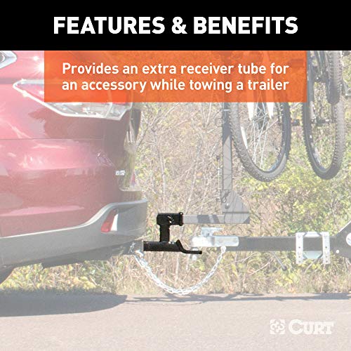 CURT 45810 Trailer Hitch Ball Mount, 2-Inch Receivers, 7,500 lbs, 1-Inch Hole, 2-in Drop