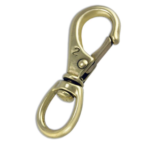 Brass 3 3/4" Swivel Eye Snap Hook