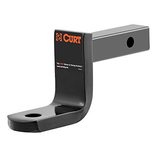 CURT 45017 Class 2 Trailer Hitch Ball Mount, Fits 1-1/4-Inch Receiver, 3,500 lbs, 3/4-Inch Hole, 3-1/4-Inch Drop, 2-5/8-Inch Rise , Black