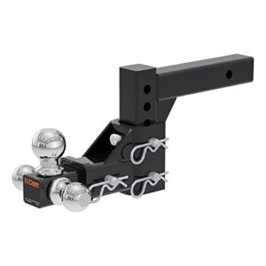 curt 45799 adjustable trailer hitch ball mount, fits 2-inch receiver, 5-3/4-inch drop, 1-7/8, 2, 2-5/16-inch balls, 10,000 lbs , black