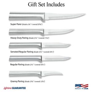 Rada Cutlery Paring Knife Set – 6 Knives with Stainless Steel Blades With Aluminum Handles Made in the USA