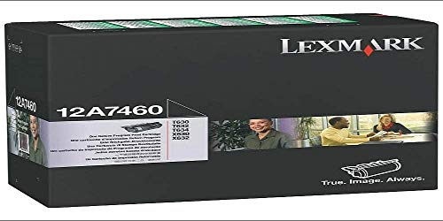 Lexmark 12A7460 T630 T632 T634 X630 X632 X634 Toner Cartridge (Black) in Retail Packaging