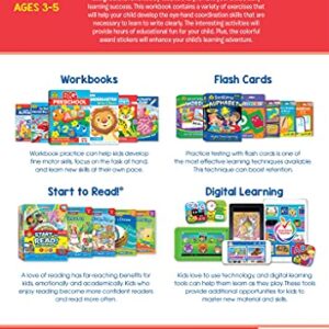 School Zone - Tracing Trails Workbook - 32 Pages, Ages 3 to 5, Preschool, Pre-Writing, Intro to Shapes, Alphabet, Numbers, and More (School Zone Little Hand Helper™ Book Series)