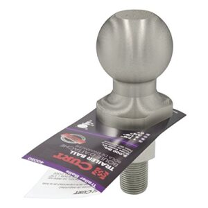 CURT 40050 Stainless Steel Trailer Hitch Ball, 2,000 lbs, 1-7/8-Inch Diameter, 3/4 x 2-1/8-Inch Shank