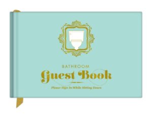 knock knock bathroom guest book, funny guest bathroom book & gift for adults, fill-in-the-blank book, 112 pages