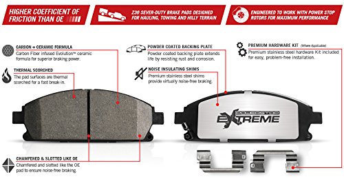 Power Stop Z36-1333 Front Z36 Truck and Tow Brake Pads