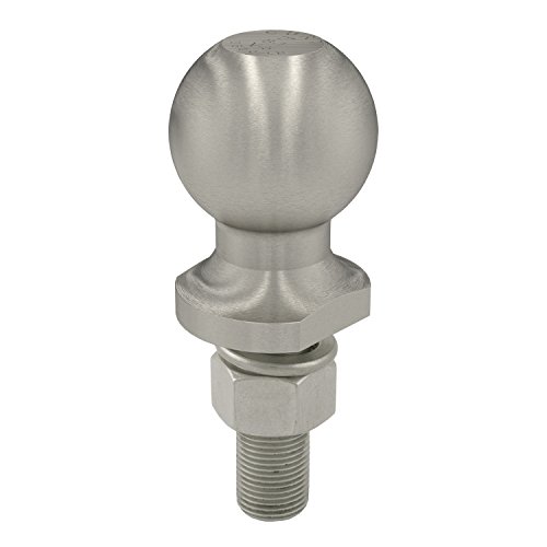 CURT 40052 Stainless Steel Trailer Hitch Ball, 3,500 lbs, 2-Inch Diameter, 3/4 x 2-1/8-Inch Shank