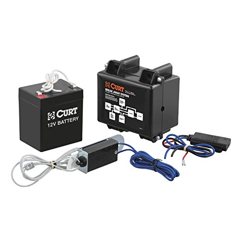 CURT 52040 Soft-Trac 1 Trailer Breakaway Switch Kit System with Battery and Charger , black