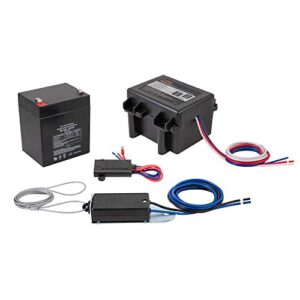 curt 52040 soft-trac 1 trailer breakaway switch kit system with battery and charger , black