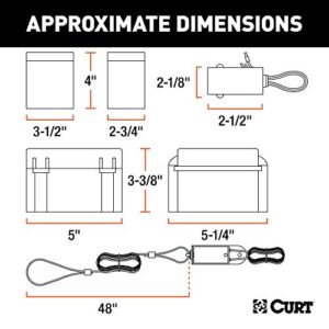 CURT 52040 Soft-Trac 1 Trailer Breakaway Switch Kit System with Battery and Charger , black