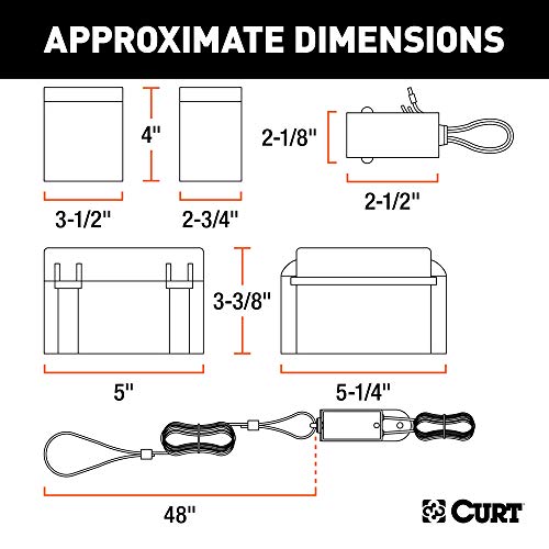 CURT 52040 Soft-Trac 1 Trailer Breakaway Switch Kit System with Battery and Charger , black