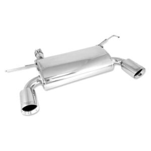 rugged ridge 17606.75 exhaust system kit, axle back, stainless steel; 07-18 jeep wrangler jk