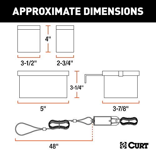 CURT 52026 Soft-Trac 2 Trailer Breakaway Switch Kit System with Battery , black