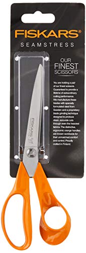 Fiskars 01-005437 Heritage Seamstress Scissors, 8 Inch, Orange , White