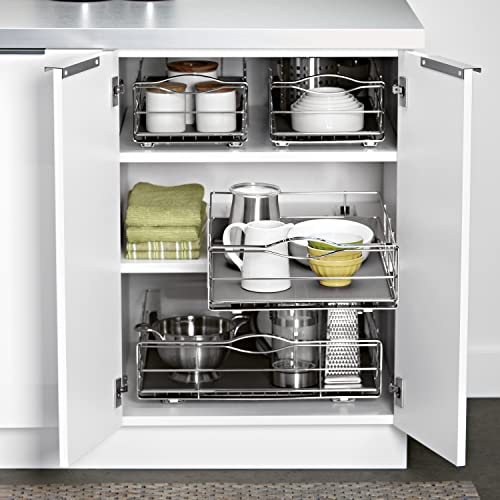 simplehuman 14 inch Pull-Out Cabinet Organizer, Heavy-Gauge Steel Frame
