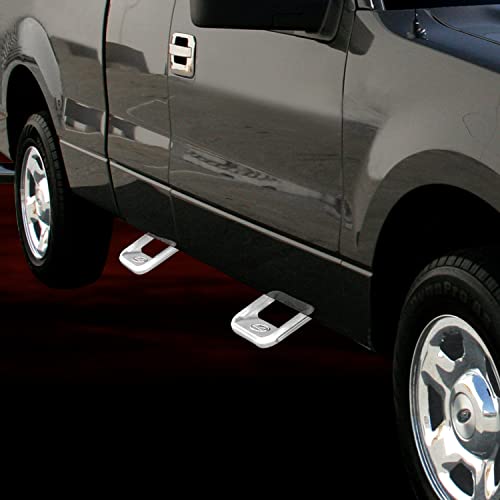 Bully AS-600-2 Polished Aluminum Universal Fit Truck Side Step Set of 4 for Trucks from Chevy (Chevrolet), Ford, Toyota, GMC, Dodge RAM, Jeep