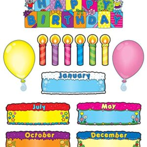 Birthday Cakes Bulletin Board Set, Carson Dellosa Classroom Decorations, 47 Pieces