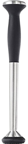 OXO SteeL Muddler with Non-Scratch Nylon Head and Soft Non-Slip Grip, Silver, 9-Inch