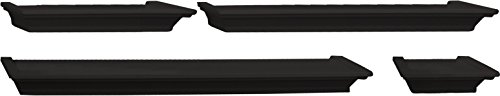 Kiera Grace Classic Multi Length Shelves, Black, Set of 4