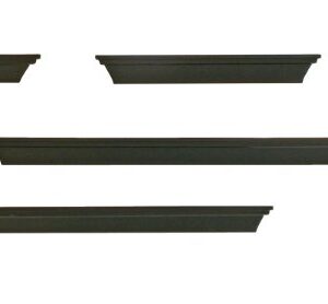 Kiera Grace Classic Multi Length Shelves, Black, Set of 4