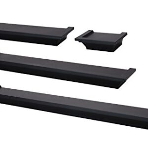 Kiera Grace Classic Multi Length Shelves, Black, Set of 4