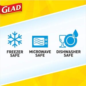 Glad Medium Square Food Storage Containers for Everyday Use | Medium Square Food Storage Containers Hold up to 25 Ounces of Food (25 Oz) |5 Count, Standard Food Containers