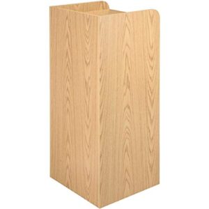 Global Industrial Wooden Waste Receptacle with Tray Top, 36 Gallon, Oak