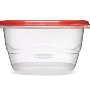 Rubbermaid Red TakeAlongs 5.2-Cup Deep Squares Food Storage Containers, 4-Pack, Chili (4 Pack)